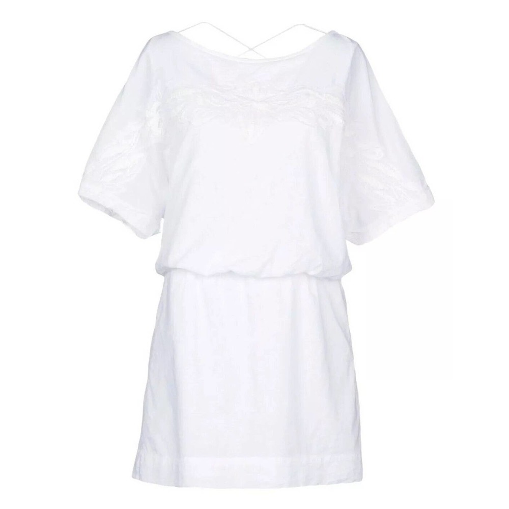 Vix Paula Hermanny | Swimwear Womens Size M White Solid Mayra Dress Embroidered